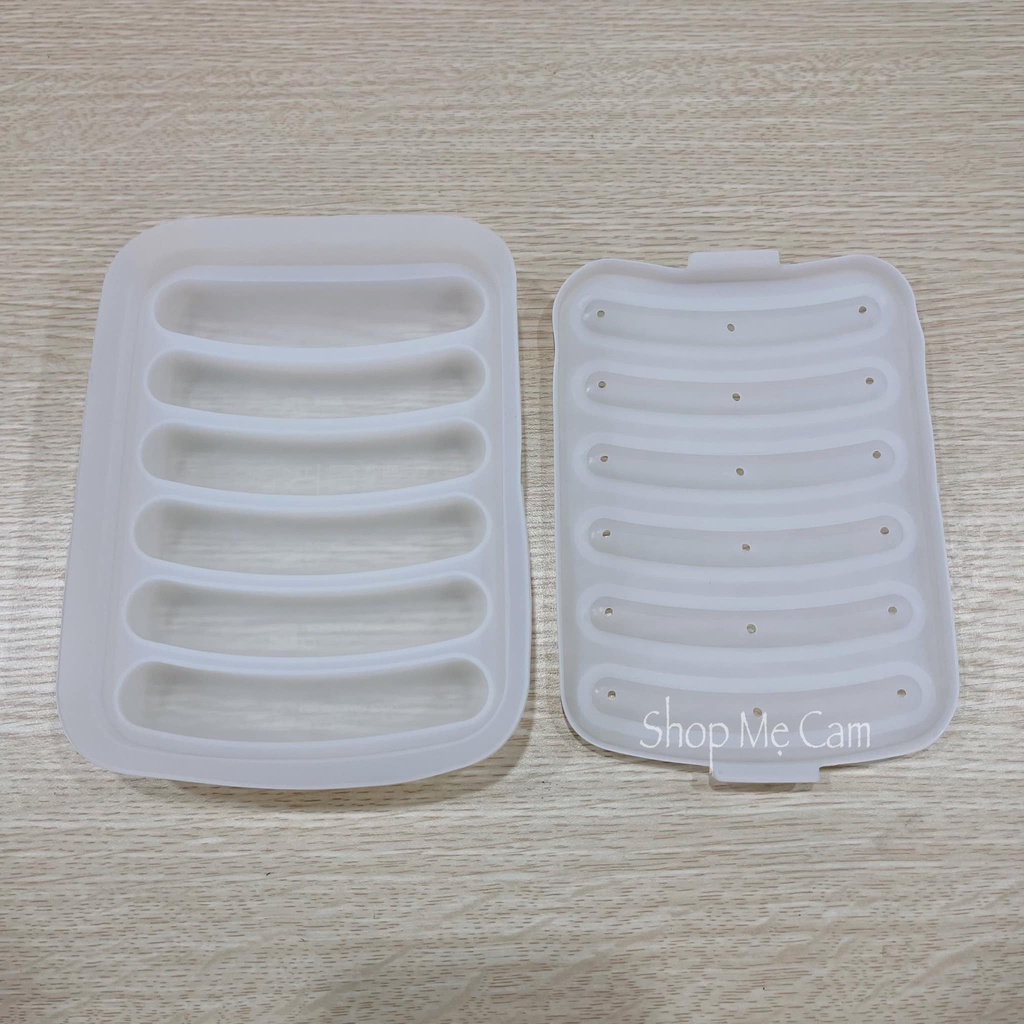 Khuôn hấp xúc xính bằng Silicone chịu nhiệt