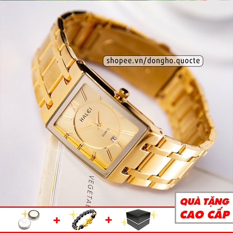 Đồng hồ nam Halei 6688 mặt vuông chính hãng sang trọng cao cấp