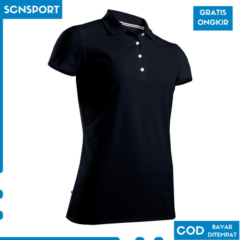 Áo Thun Polo Chơi Gôn Nữ Inesis - Màu Đen 8586854 F3
