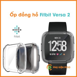 Ốp đồng hồ Fitbit Versa 2 trong suốt bảo vệ màn hình chống xước va đập