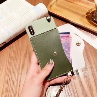 Ốp lưng da điện thoại có kết hợp ví đựng thẻ thiết kế sáng tạo cho Iphone 6 6s 6+ 6s+ 7 8 7+ 8+ X Xs Xr Xs max