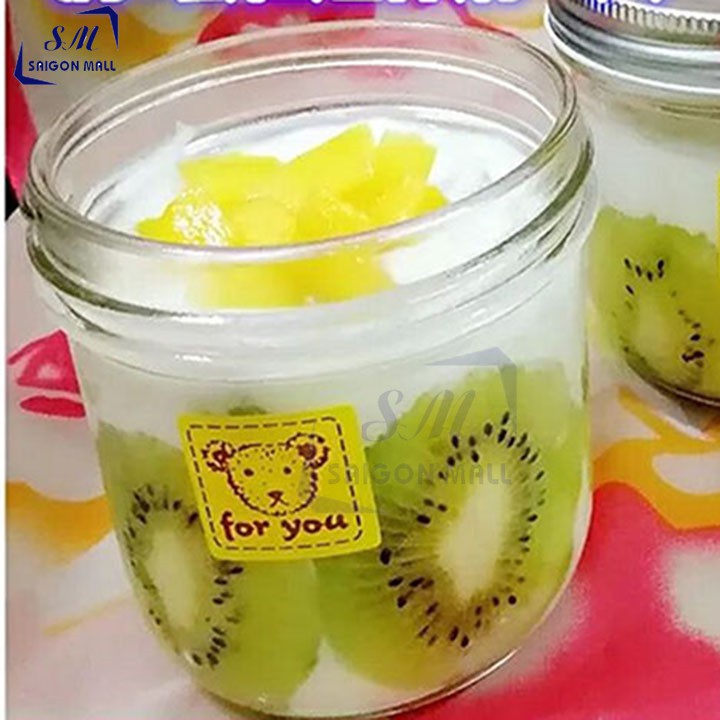 Hũ thủy tinh miệng lớn 300ml nắp thiếc đựng sữa chua, bánh plan, pudding, đựng các loại gia vị, lọ đựng thực phẩm | BigBuy360 - bigbuy360.vn