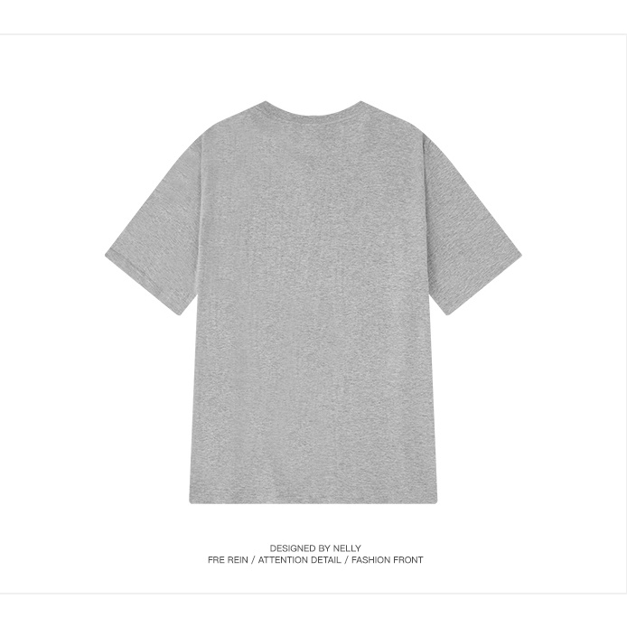 Áo phông Nelly cộc tay trơn màu xám nhạt