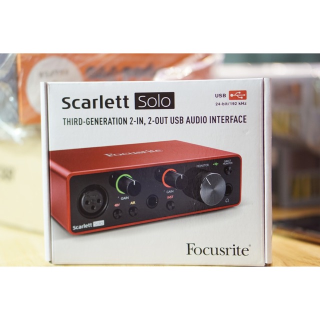 Sound Card Focusrite Scarlett Solo Gen 3 . Âm Thanh Cực Hay , Chuyên Dùng Phòng Thu , Livestream Chuyên Nghiệp