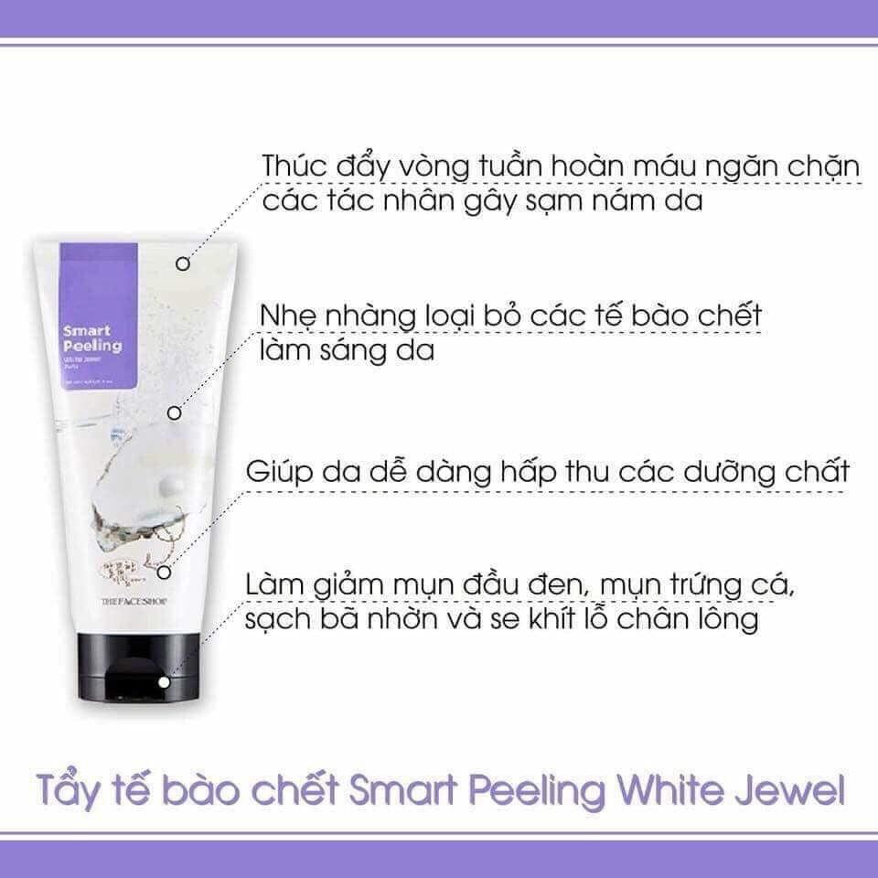 Tẩy Tế Bào Chết The Face Shop Smart Peeling White Jewel (120ml) [ Chính Hãng]