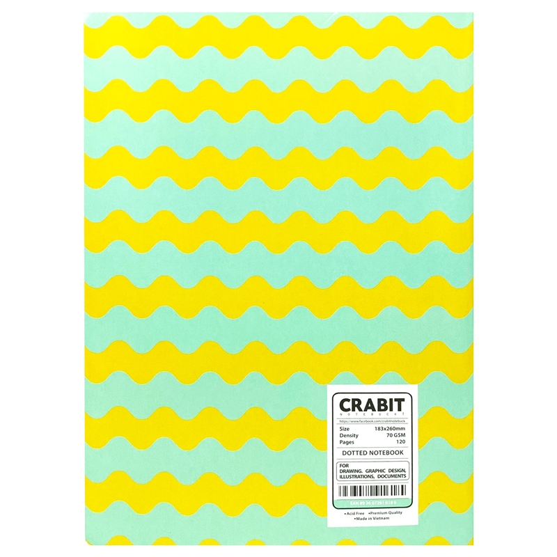 Vở Pattern Dotted - Không Kẻ Có Chấm 120 Trang - Crabit Notebuck 1618