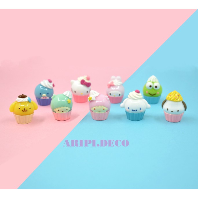 Charm Bánh cupcake siêu siêu xinh B56/ Nguyên liệu làm slime resin trang trí