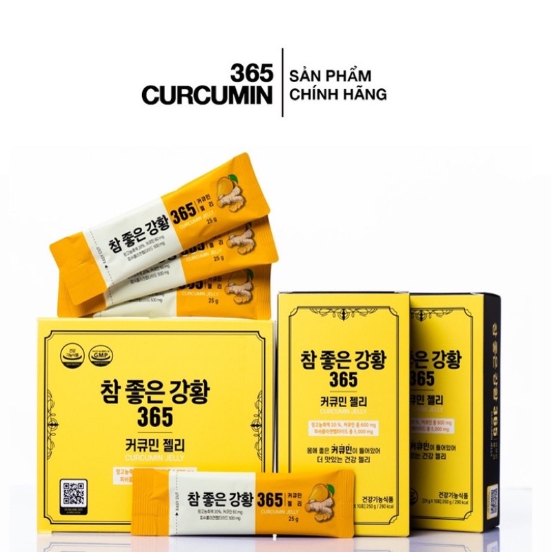 Thạch Nghệ Collagen Nano Curcumin 365 Jelly Vị Xoài Hàn Quốc 750g
