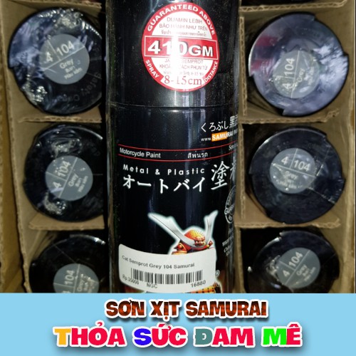 Chai sơn màu xám 104 Samurai .