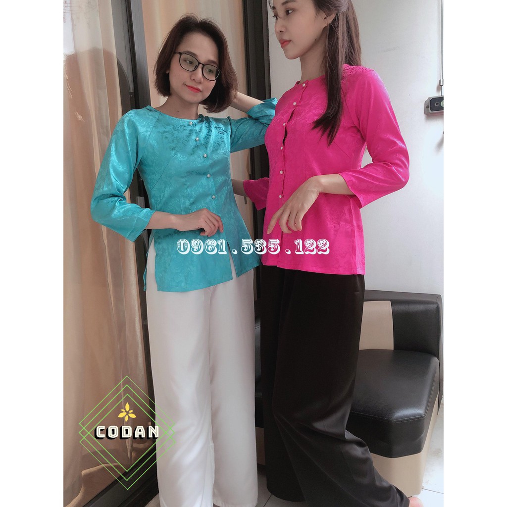 Áo Bà Ba Đi Chùa Vải Lụa Gấm Cực Đẹp,Quần Lụa Cát, Mềm, Mịn, Ko Bai, Ko Xù Ko Nhăn,Mặc Cực Thoải Mái Duyên Dáng, Kín Đáo | BigBuy360 - bigbuy360.vn