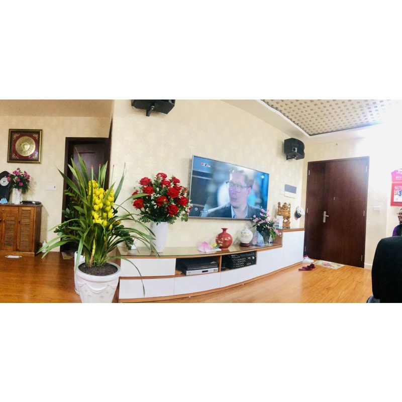 [Quà sinh nhật -quà mưng tân gia]_Bình Hoa Hồng đỏ nhung lụa cao cấp bông to