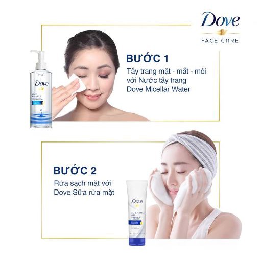 Nước Tẩy Trang Tinh Chất Dành Cho Da Khô Và Da Thường Dove Beauty Serum Micellar Cleansing Water 235ml