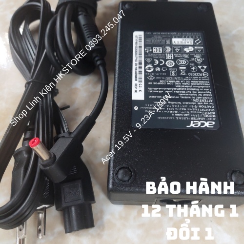 Sạc Laptop Acer 19.5V-9.23A 180W Acer Aspire V17 Nitro Acer Aspire V15 Nitro Acer Predator Helios 300