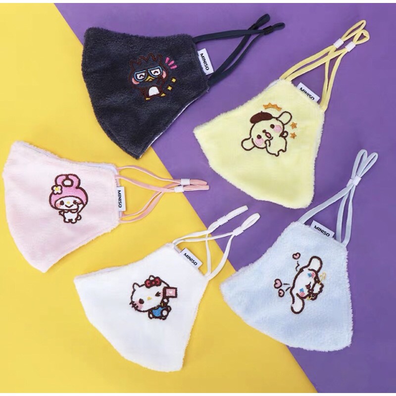 [Ảnh Thật] Khẩu trang Cinnamoroll Hello Kitty My Melody - BST Sanrio Miniso