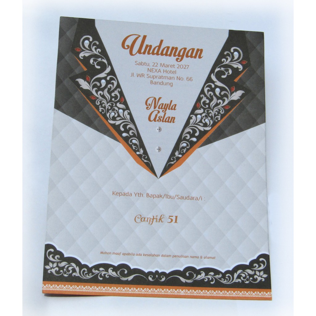 Thiệp Mời Đám Cưới Invitation 51 Mẫu Kebaya And Jas