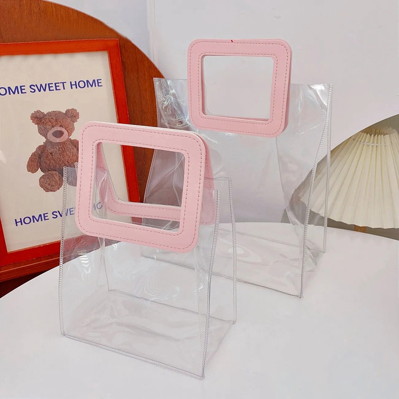 Túi Xách Mua Sắm Trong Suốt Có Tay Cầm Tiện Dụng