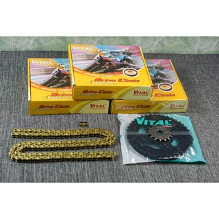  Nhông sên dĩa Kymco K PIPE 50 SÊN VÀNG 9 ly hiệu VITAL- NSD xích đĩa tải chính hãng 