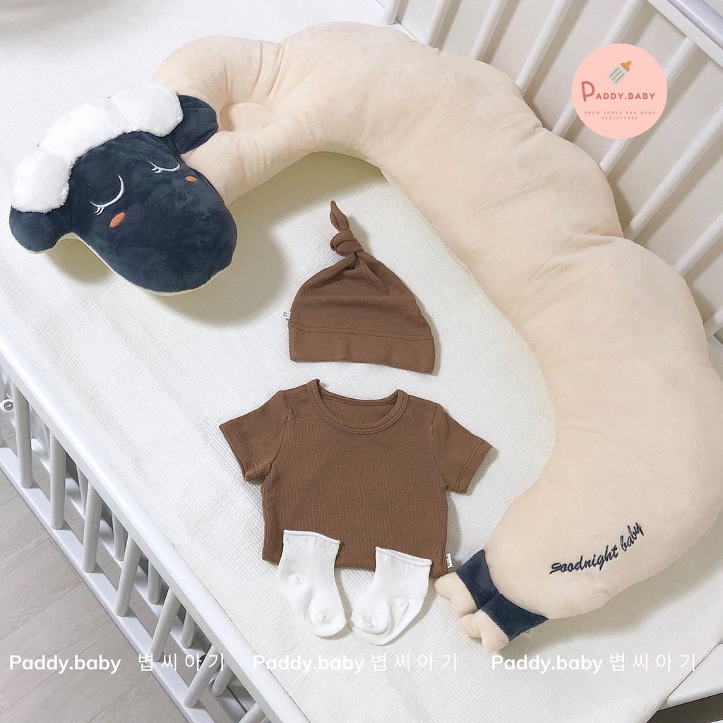 Gối cừu chữ C đa năng Good night baby Ellusben Hàn Quốc - made in Korea