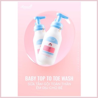Sữa Tắm Gội Toàn Thân Cho Bé BABY TOP TO TOE WASH HANAYUKI 100% Thảo Dược - Kháng Khuẩn, Hết Rôm Sảy, Hăm Tả