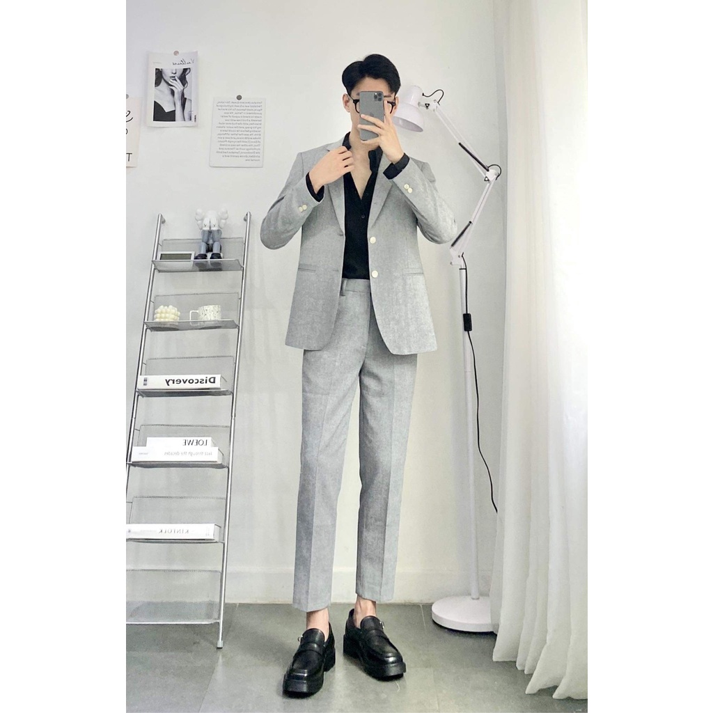 BỘ VEST NAM THỜI TRANG (XÁM,XÁM NHẠT) 1267X