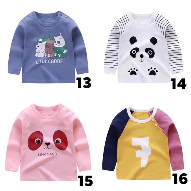 Áo thu đông dài tay cho bé