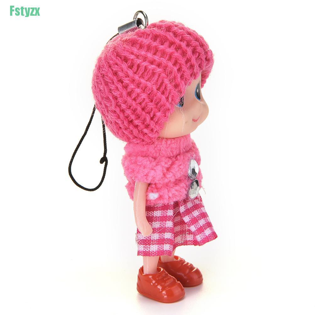 fstyzx 1 Pcs Soft Baby Dolls Interactive Mini Doll Phone Hanging Kids Children Toys 8cm