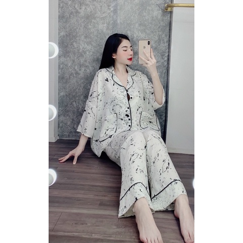  Big Size-Bộ Pijama Cao Cấp Cánh Dơi Cộc Dài | BigBuy360 - bigbuy360.vn