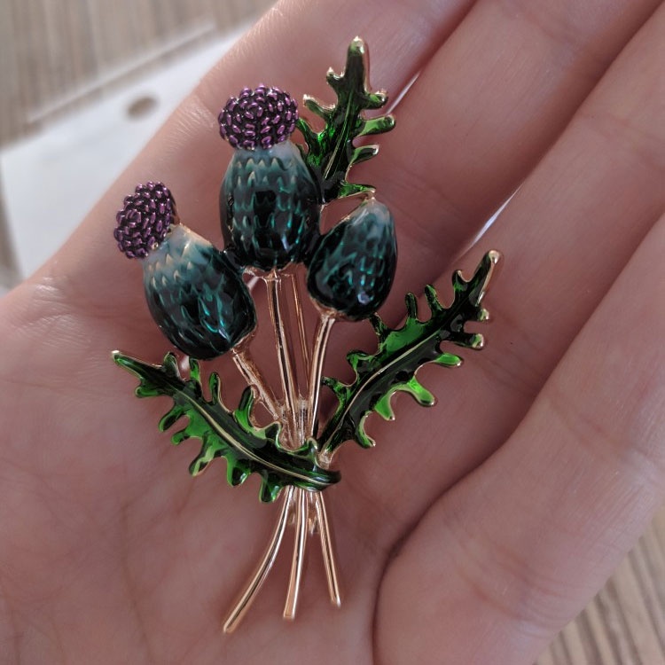 Ghim Cài Áo Hình Hoa Tulip Bằng Kim Loại Tráng Men Cho Nữ