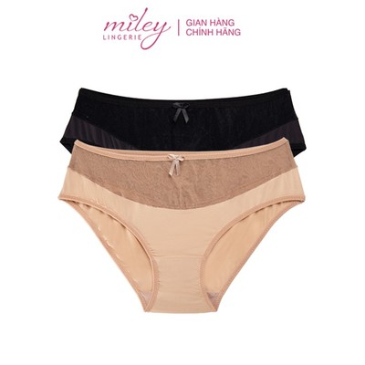 Combo 2 Quần Lót Nữ Thun Lạnh Miley Lingerie Cao Cấp Phối Ren Ép Bông ACTIVE FMM0134 - FMM0934