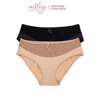 Combo 2 Quần Lót Nữ Thun Lạnh Cao Cấp Phối Ren Ép Bông Miley Lingerie ACTIVE FMM0134 - FMM0934