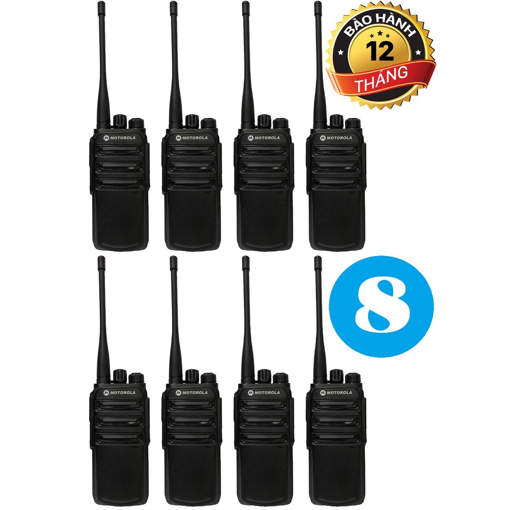 Bộ 8 Bộ đàm Motorola CP838 / CP-838(Siêu bền, Loa chống từ tính, Pin dung lượng lớn, cự ly liên lạc 1,5Km)