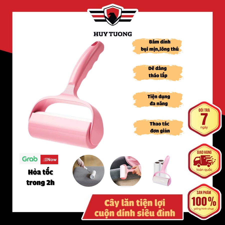 Cây lăn bụi quần áo đa năng 10 - 16cm, lăn ghế sofa, lông chó mèo, sợi vải mini cầm tay cực kỳ tiện dụng- Huy Tưởng