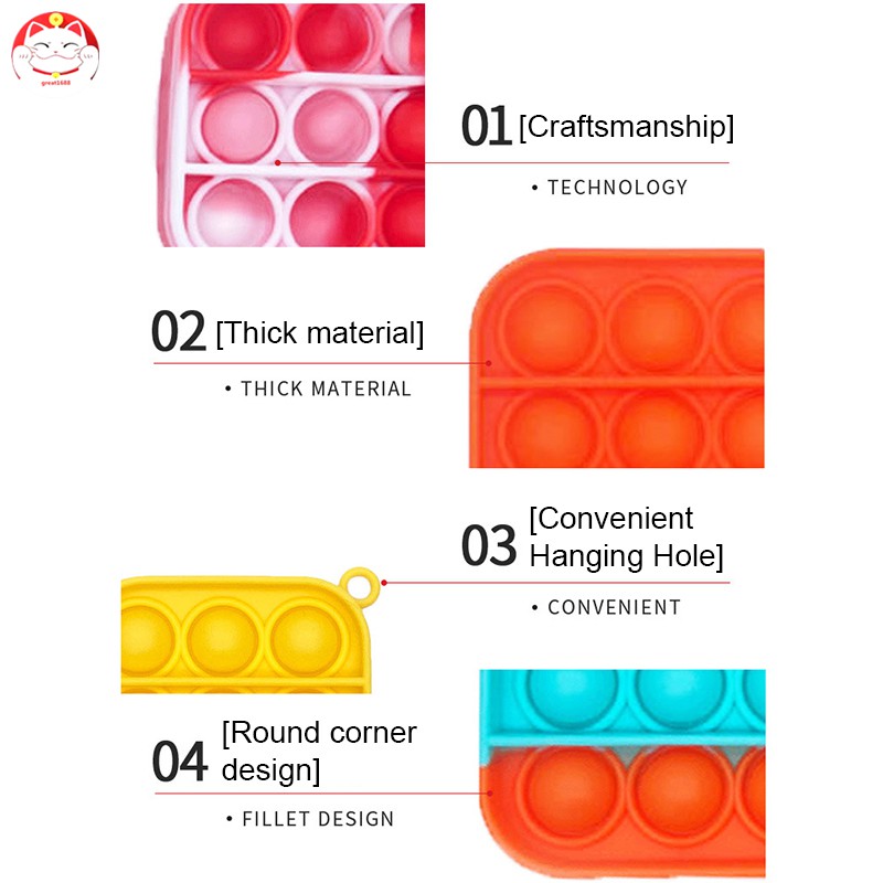 Móc Khóa Silicone Nhiều Màu Sắc