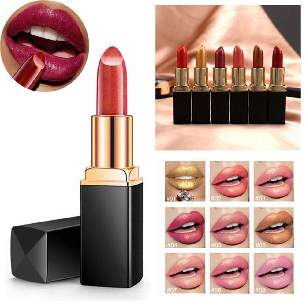 Son Môi Ánh Nhũ Chống Nước Lâu Phai Thay Đổi Màu Sắc Theo Nhiệt Độ Độc Đáo