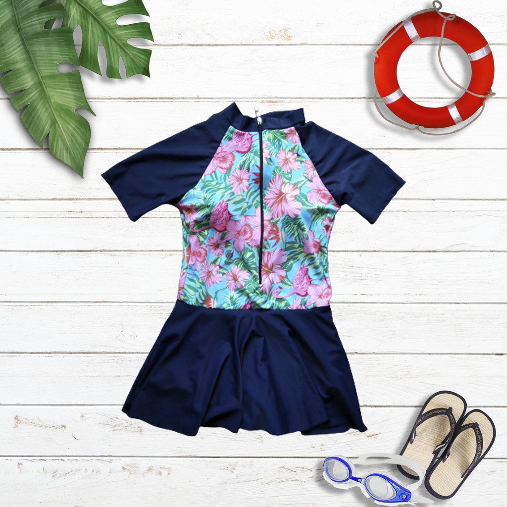 Đồ bơi nữ, Bikini tay dài liền thân vải thun co dãn thời trang - Freesize 40-60kg | BigBuy360 - bigbuy360.vn