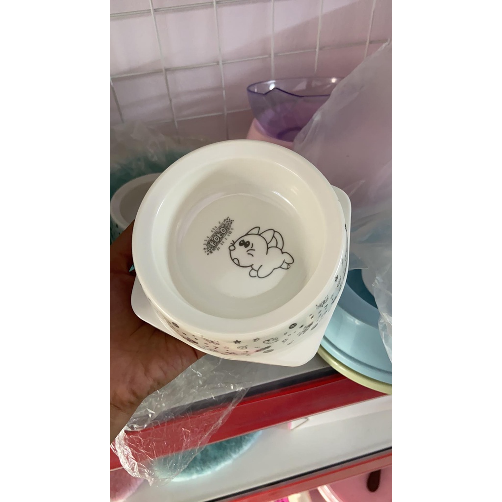 Bát nhựa đơn đế vuông cho chó mèo