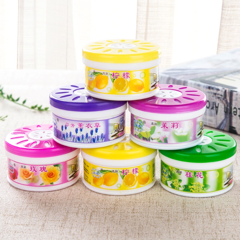 Hộp Sáp Thơm DÁNG TRÒN Để Nhà Vệ Sinh, Phòng Ngủ, Nhà Tắm - Sáp Tự Nhiên Khử Mùi Hôi Để Tủ Quần Áo, Ô Tô