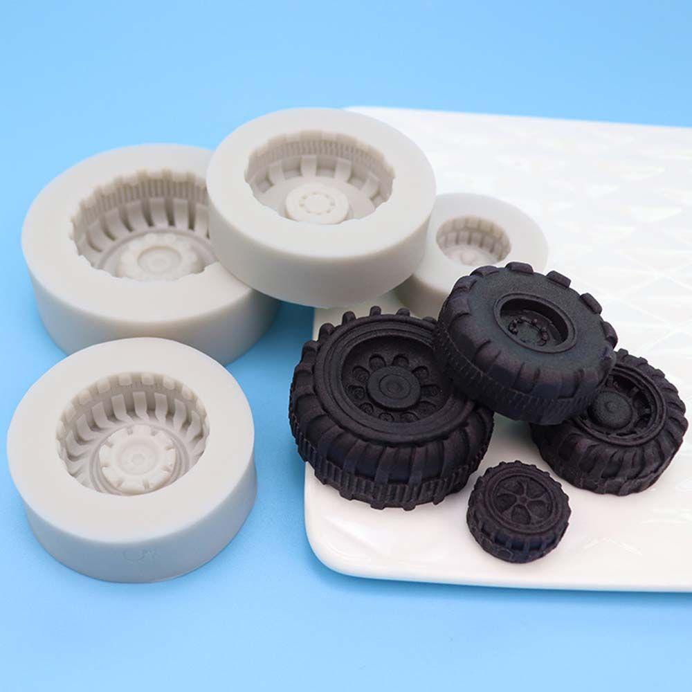 Set 1 / 4 Khuôn Silicone TạO HìNh BáNh Xe Ô Tô Chuyên DụNg LàM BáNh Trang Trí