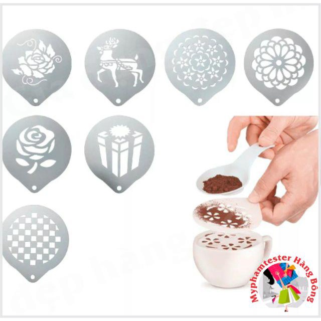 Khuôn inox tạo hình trang trí cho cà phê, bánh ngọt