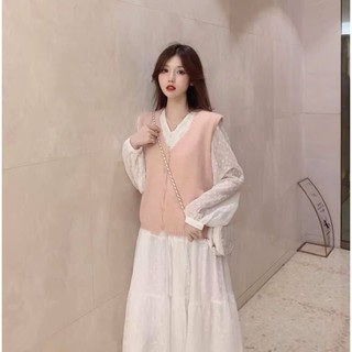 (ORDER) Set váy + áo gile
