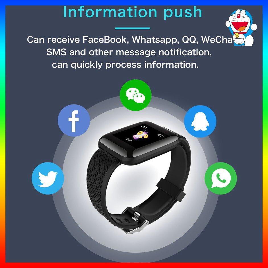 Bộ Đồng Hồ Thông Minh Bluetooth 116plus 1.3inch Tft Chống Nước Ip67 Giám Sát Nhịp Tim Cho Android Ios Pk Fitbit Charge 2 Fitbit Versa