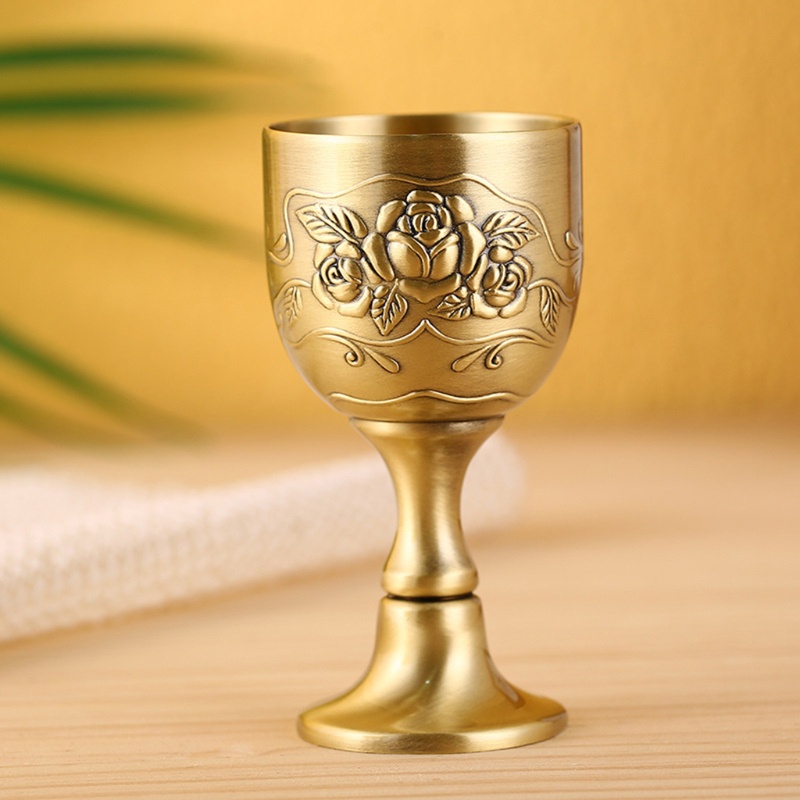 Ly Uống Rượu Bằng Đồng 3D Phong Cách Vintage Châu Âu