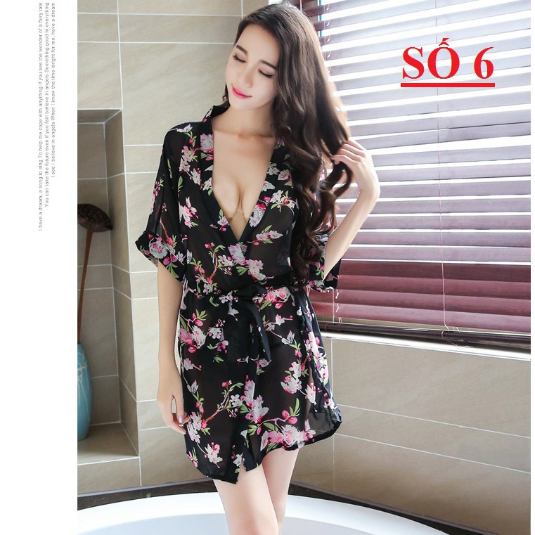 Áo choàng ngủ sexy BIGsize kimono chiffon hoa cao cấp váy ngủ sexy đẹp giá rẻ siêu sale | WebRaoVat - webraovat.net.vn