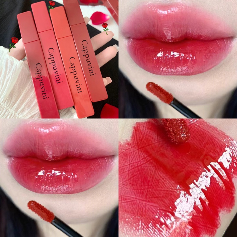 Son Bóng Trong Suốt 6 Màu Tùy Chọn Dưỡng Ẩm Tiện Dụng