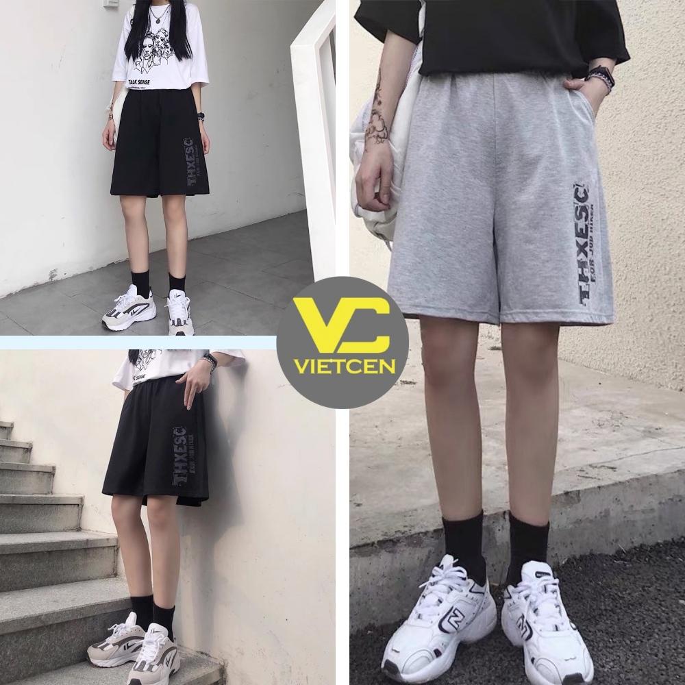 Quần Đùi Unisex ESC Cạp Chun Short Thể Thao Nam Nữ Form Rộng Đi Chơi Dạo Chất Thun Mềm Mát Streetstyle Cá Tính - VIETCEN