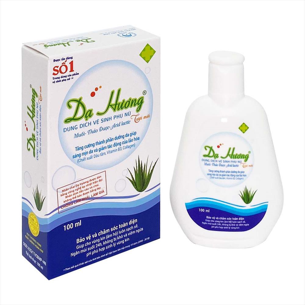 Dung dịch vệ sinh phụ nữ Dạ Hương (Nha đam, Lavender, Trà xanh)  – Làm sạch, phù hợp với sinh lý phụ nữ Á Đông (100ml)