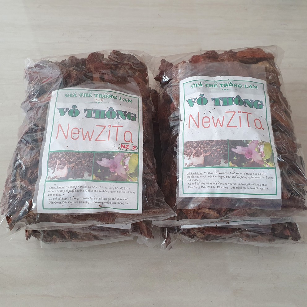 04 gói vỏ thông New Zita trồng lan đã qua xử lý (500gr/gói)