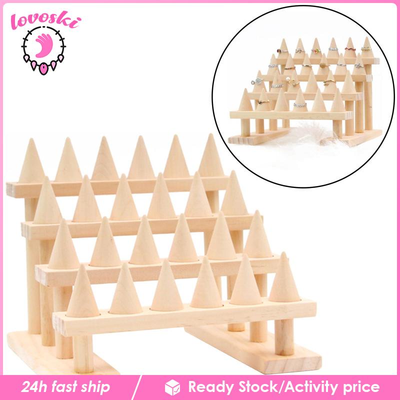 Giá Đỡ Trưng Bày Nhẫn Nhiều Tầng Bằng Gỗ DIY