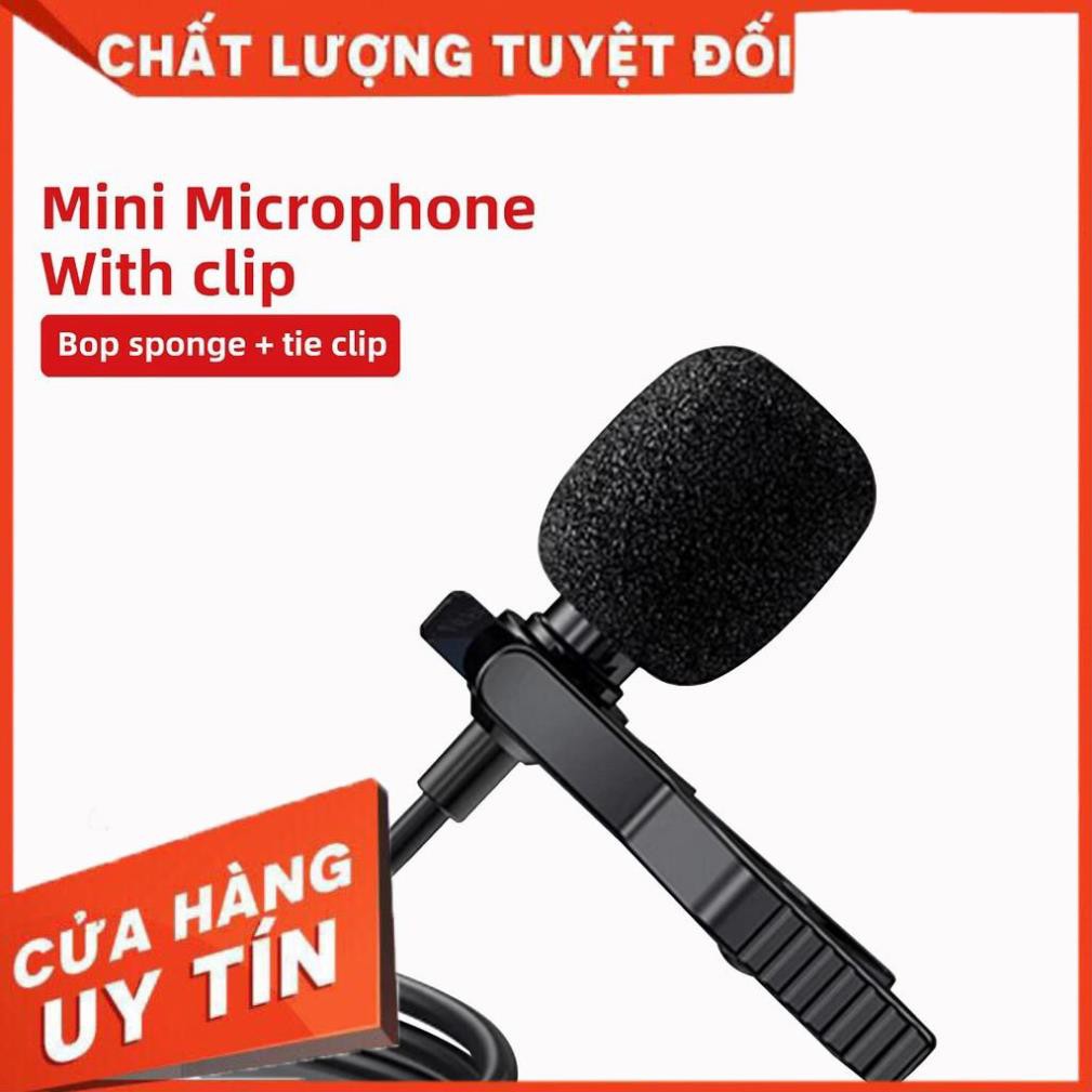 Mic Thu Âm Cài Áo Mini Earldom E34 Cho Điện Thoại Chân 3.5mm Thích Hợp Hát Karaoke Livestream