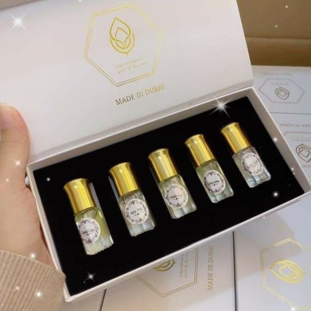 Set tinh dầu nước hoa Dubai 5 chai dạng lăn | Thế Giới Skin Care